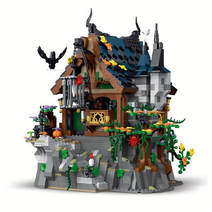 1964pcs Enchanted Medieval Witch House - LED Light-Up