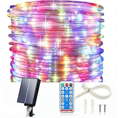 Twinkle Wonderland: Outdoor Christmas Solar Rope Lights