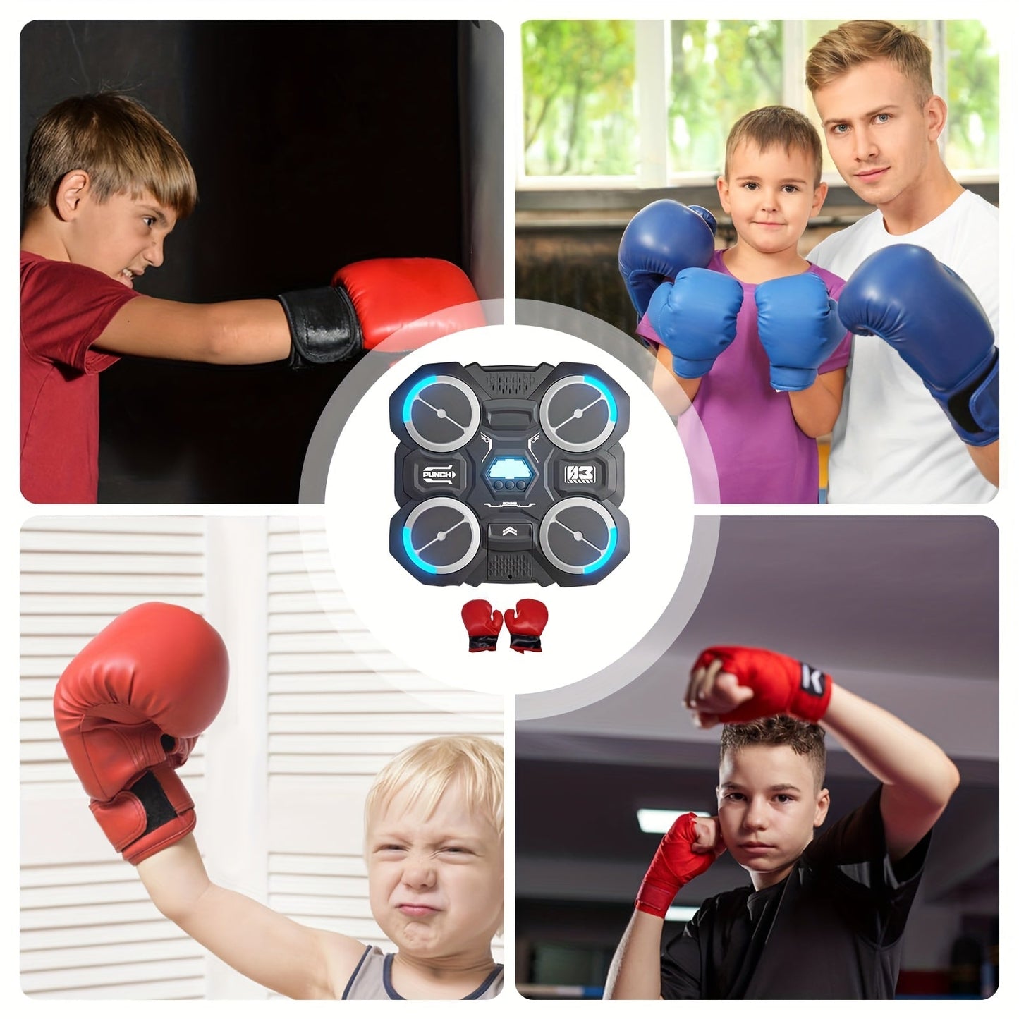 Wall-Mounted 4-Target Smart Boxing Machine Set