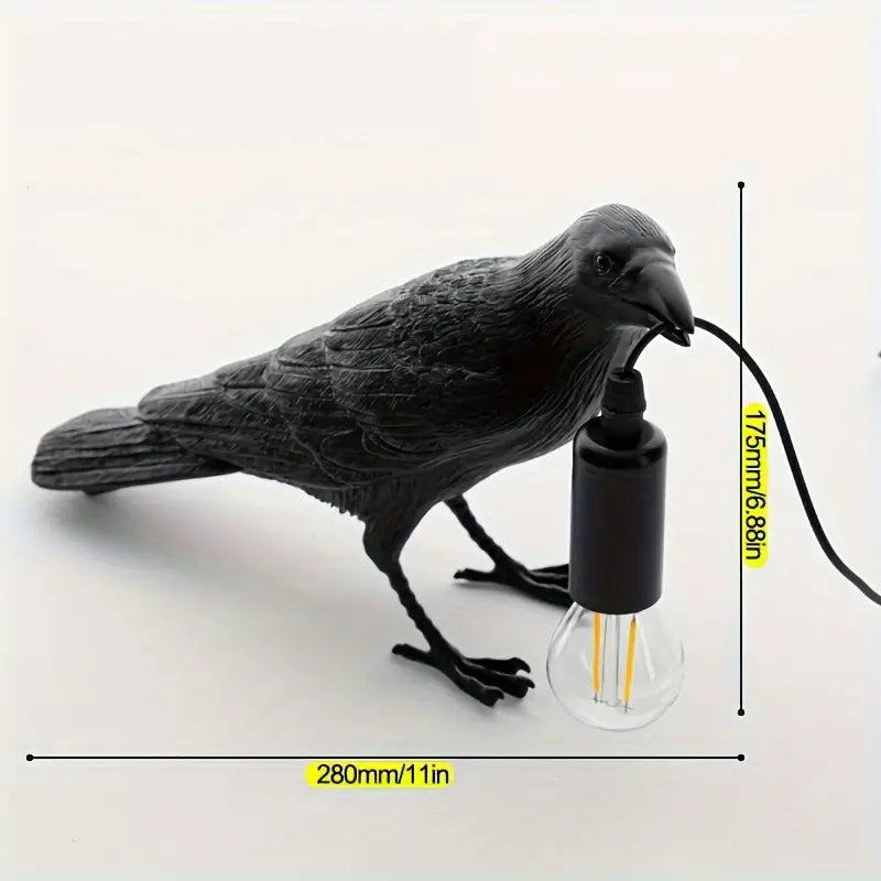 1pc Gothic LED USB Crow Lamp - With Antique Metal Claw
