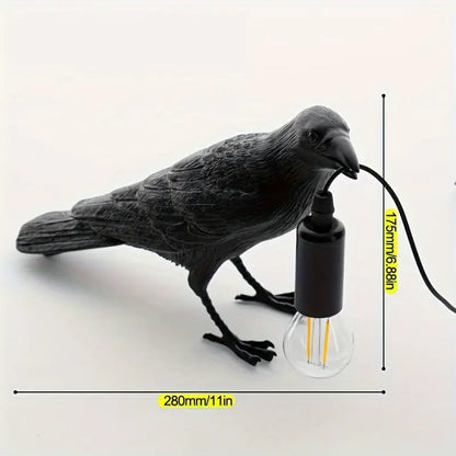 1pc Gothic LED USB Crow Lamp - With Antique Metal Claw