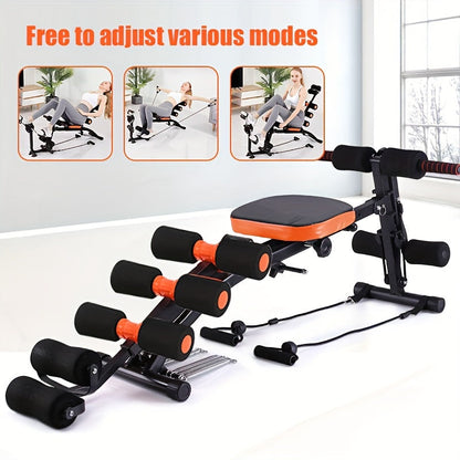 6-in-1 Home Gym Ab Crunch Leg Bench