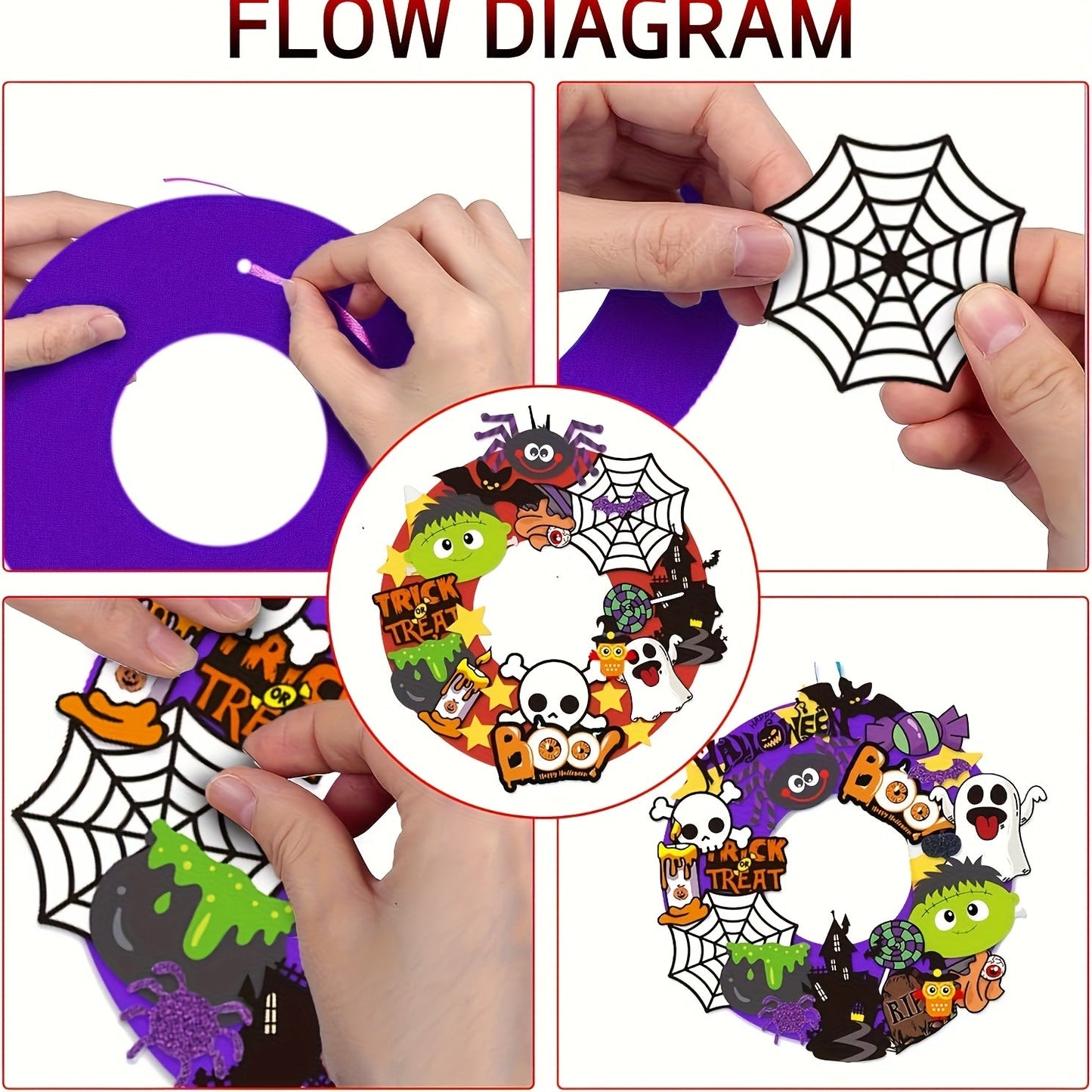 Halloween Wreath Handmade Kit (8pcs)