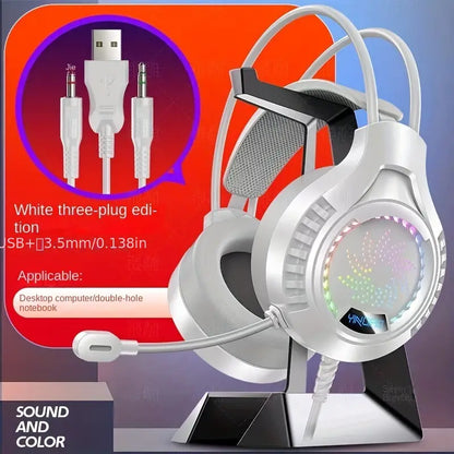 Ultimate Gaming and Office Keyboard and Mouse Set with Mechanical Touch and Headset - Wired