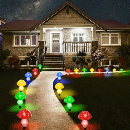 Twelve Glowing Mushrooms: A Solar-Powered Christmas Delight