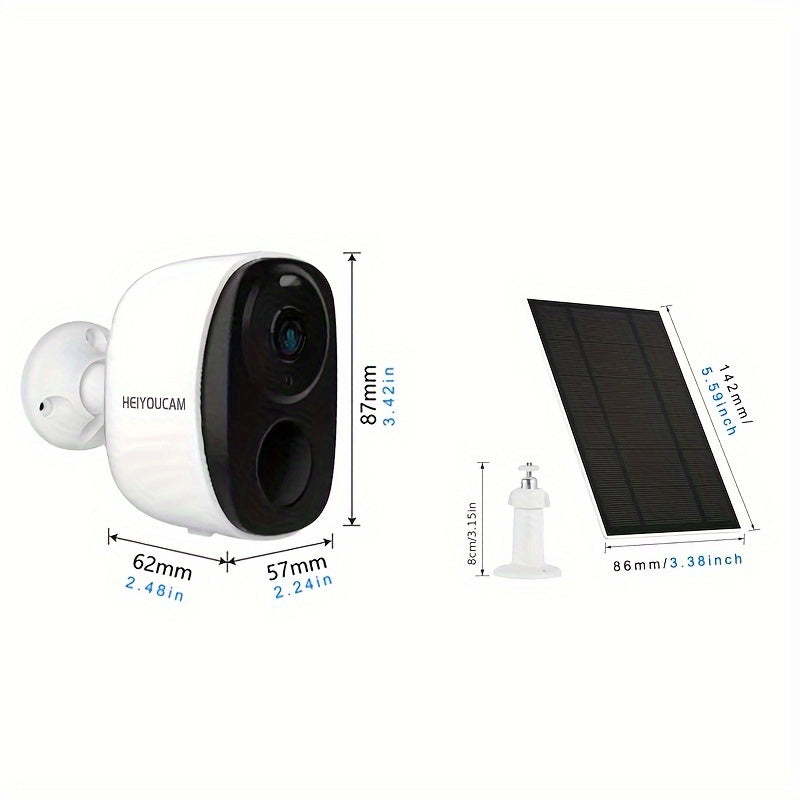 Wireless Solar Security Camera Outdoor (3MP Night Vision)