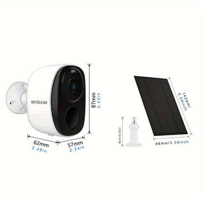 Wireless Solar Security Camera Outdoor (3MP Night Vision)