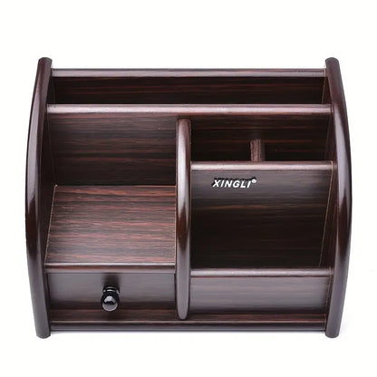 Wooden Desk File Organizer with Drawer