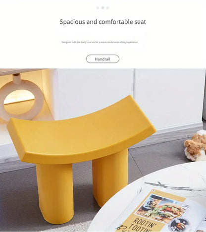 Yellow Plastic Shoe Changing Bench