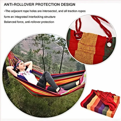 Durable Camping Hammock with Tree Straps - 450lbs Capacity
