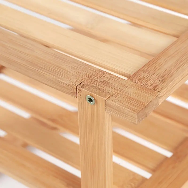 Bamboo Multi-Layer Corner Shelf - Stylish and Space-Saving Kitchen Storage