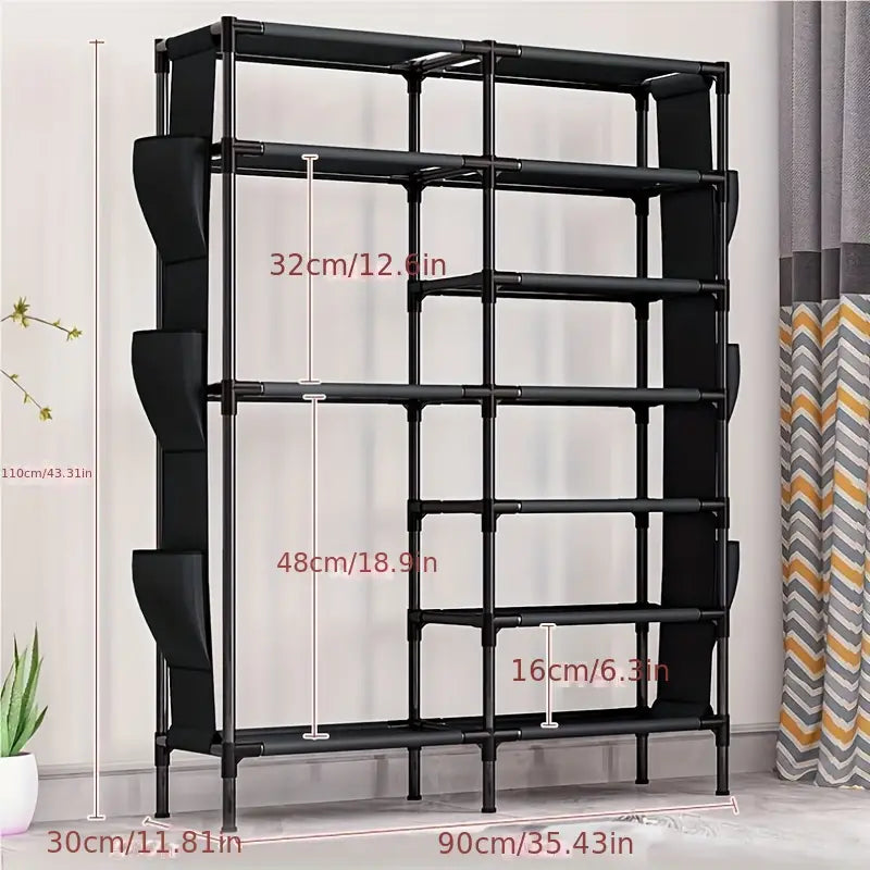Vertical Space Saver: Floor-Standing Shoe Rack Solution