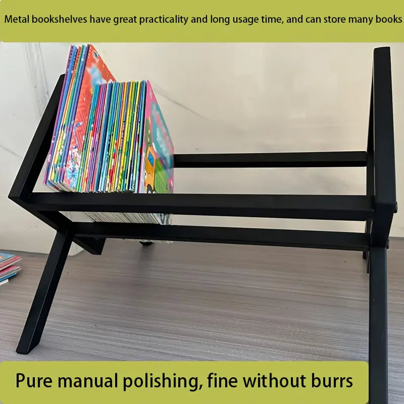 Metal Desktop Cubby Shelf - Black Finish