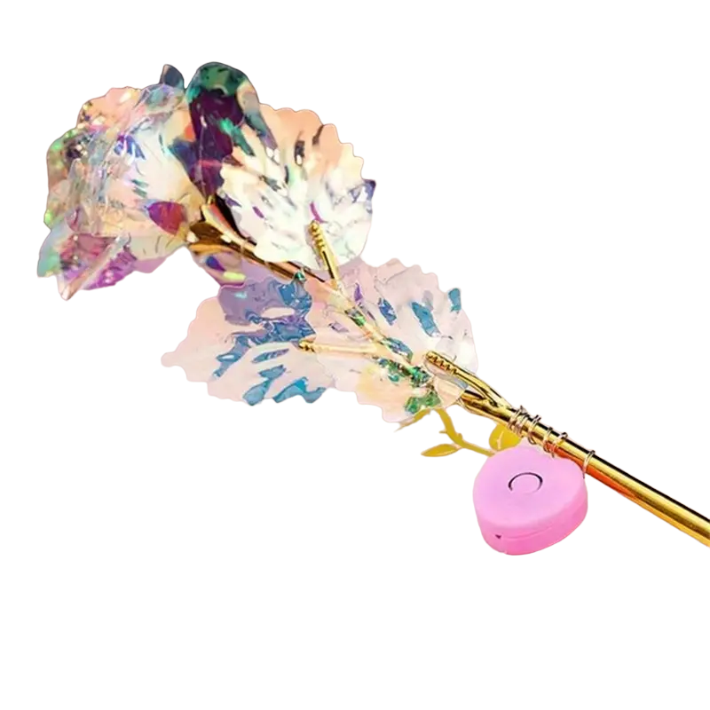 24K Colorful Gold Rose - Artificial Rainbow Flower