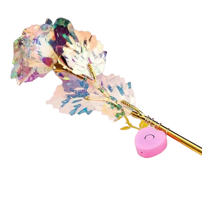 24K Colorful Gold Rose - Artificial Rainbow Flower