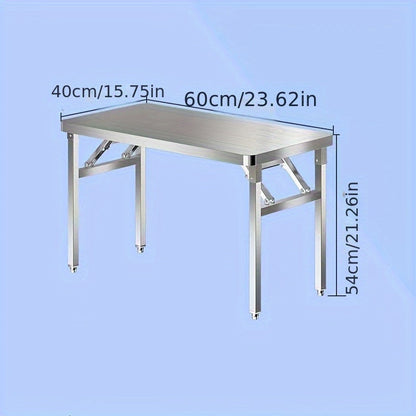 Folding Outdoor Stainless Steel Dining Table
