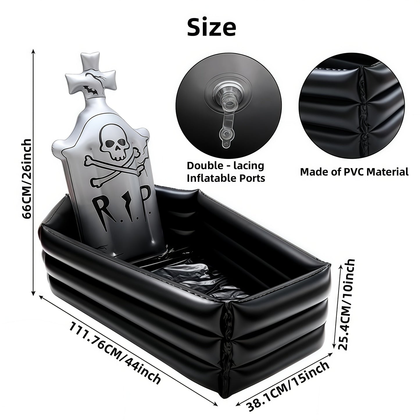 Tombstone Halloween Decoration with Pirate Skull