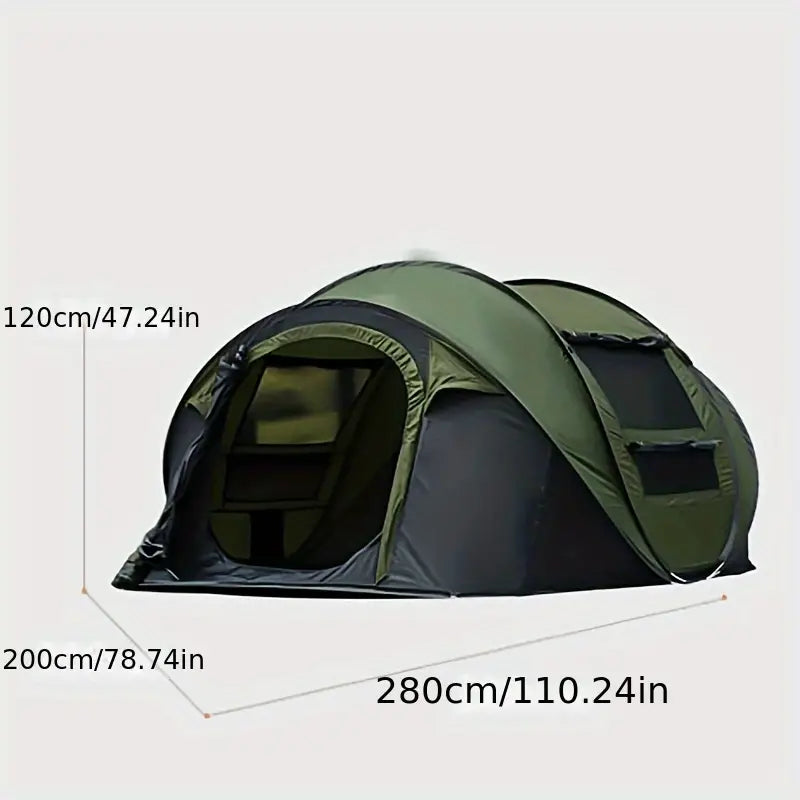 3-4 Person Instant Setup Camping Tent - Quick & Easy Automatic Pop-Up Design