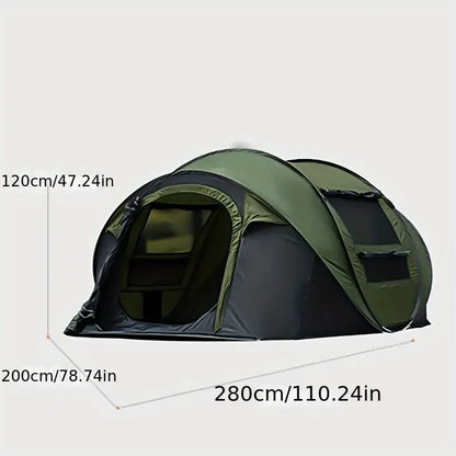 3-4 Person Instant Setup Camping Tent - Quick & Easy Automatic Pop-Up Design