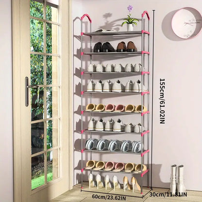 Organize your shoe collection with this multi-layer shoe rack
