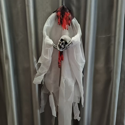 Horror Hanging Ghost Pendant Head in Hands