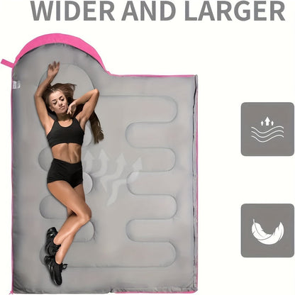 4-Season Lightweight Camping Sleeping Bag for Adults