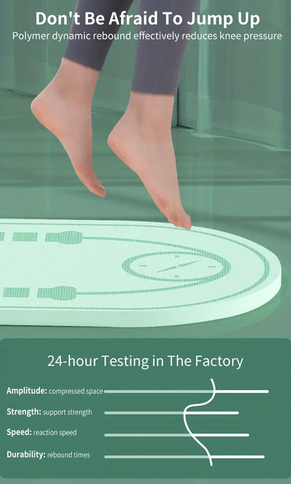 1pc Indoor Thicken Non-slip Fitness Mat - Shock Absorption Mute Skipping Pad