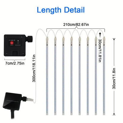 Galactic Glow: Purple Christmas Solar Meteor Shower Lamp