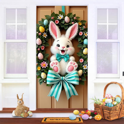 Easter Bunny Wreath Door Banner