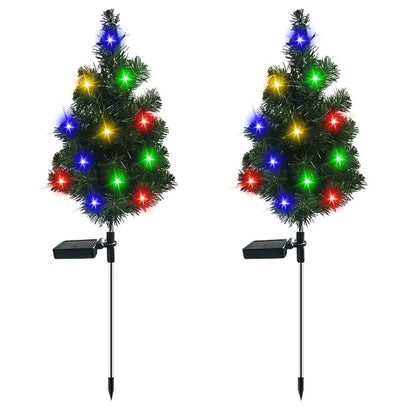 Celestial Blooms: Twin Solar-Powered Christmas Tree Lights