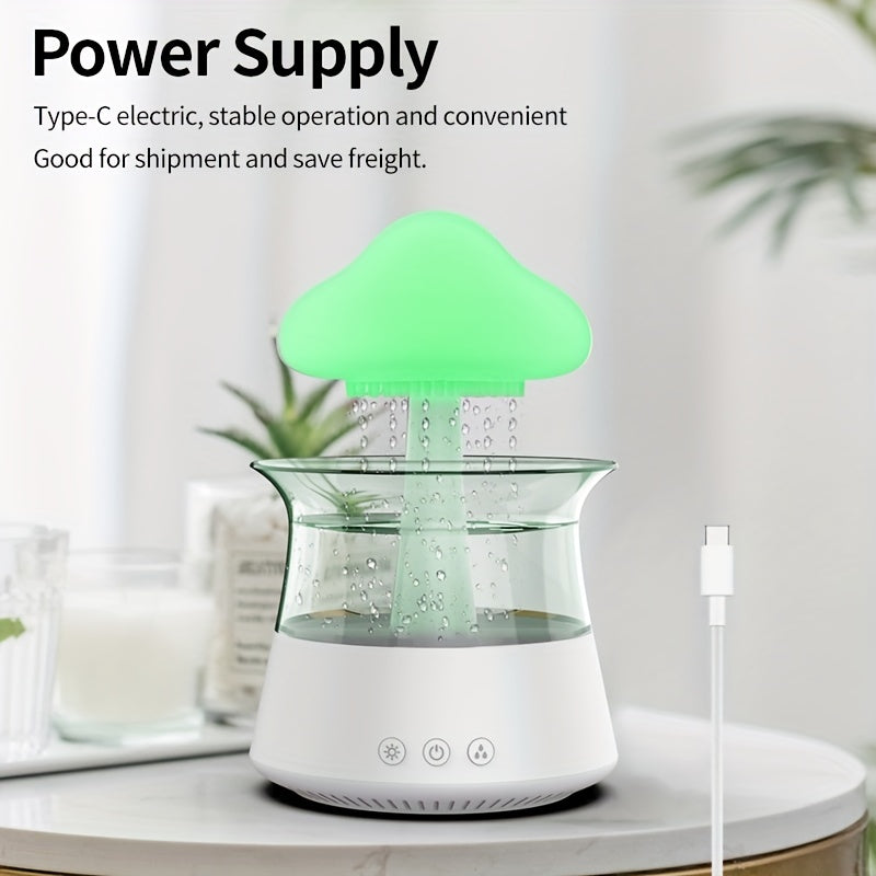Rain Cloud Aromatherapy Essential Oil Diffuser Night Light