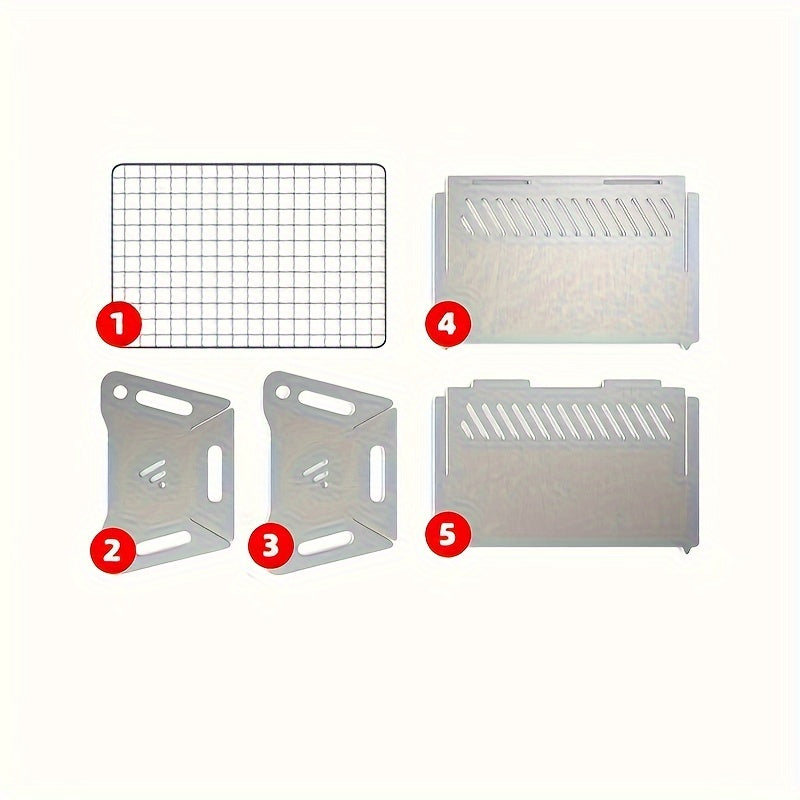 Ultra-Lightweight Outdoor Flat Fire Stove Stainless Steel Grill