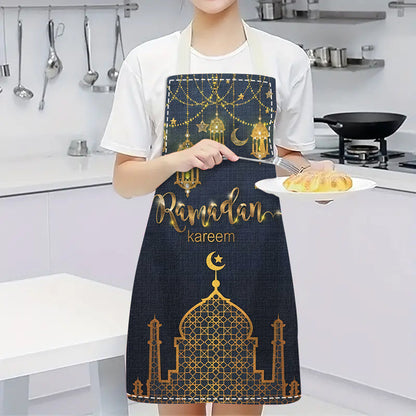 Ramadan Eid Apron Set Adjustable Neck