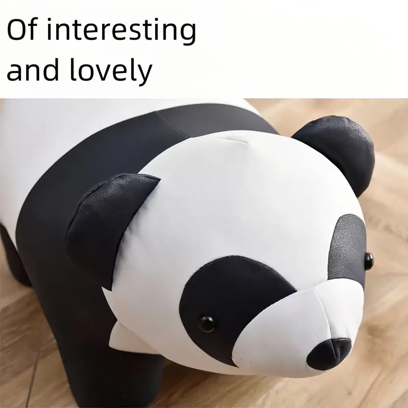 Solid Wood Bench - Charming Panda-Shaped