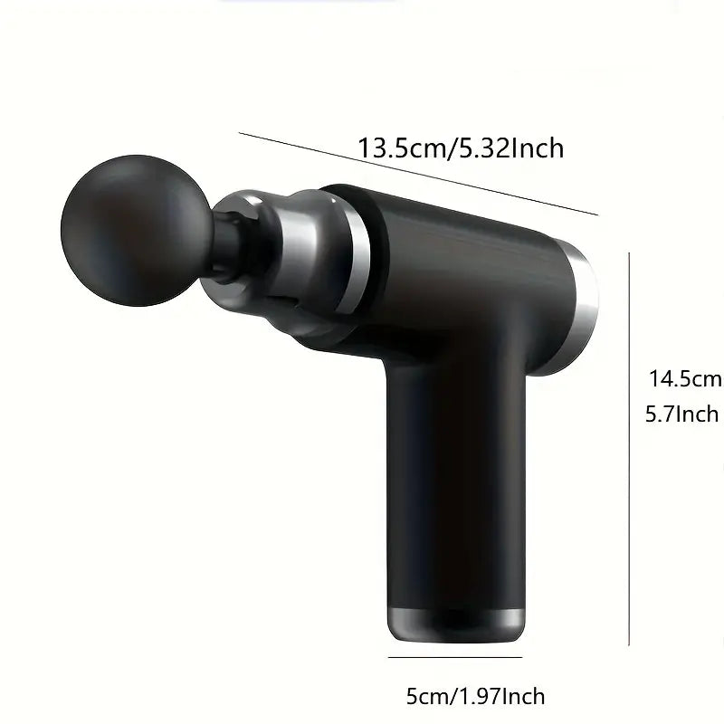 1pc Portable Mini Massage Gun - Deep Tissue Muscle Massager (Black)