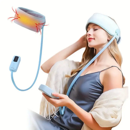 360° Relaxing Electric Scalp Massager with Heat & Knead(Blue)