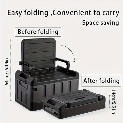 60L Collapsible Car Storage Box for Outdoor & Vehicle