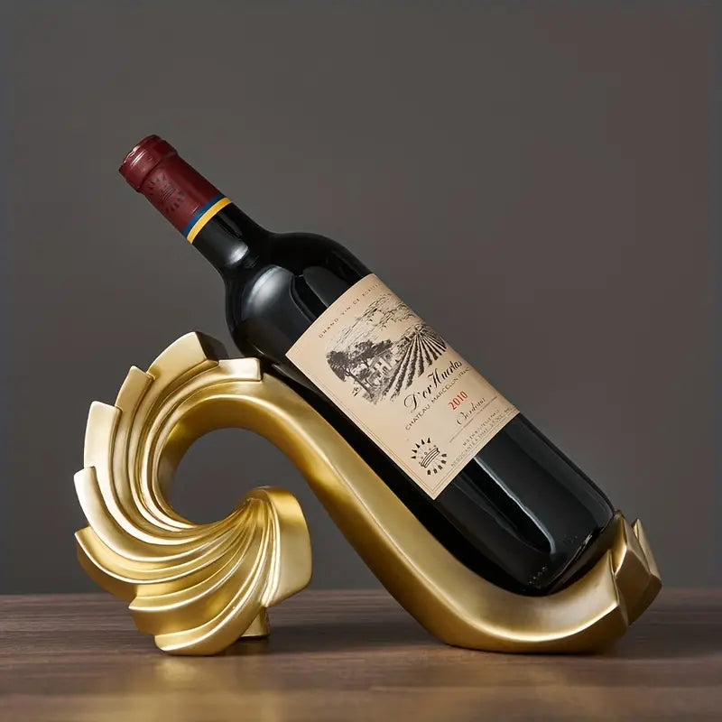 Resin Simple Spiral Wine Rack - Gold