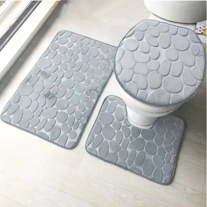 3pcs Ultra Soft Bathroom Rugs Bliss