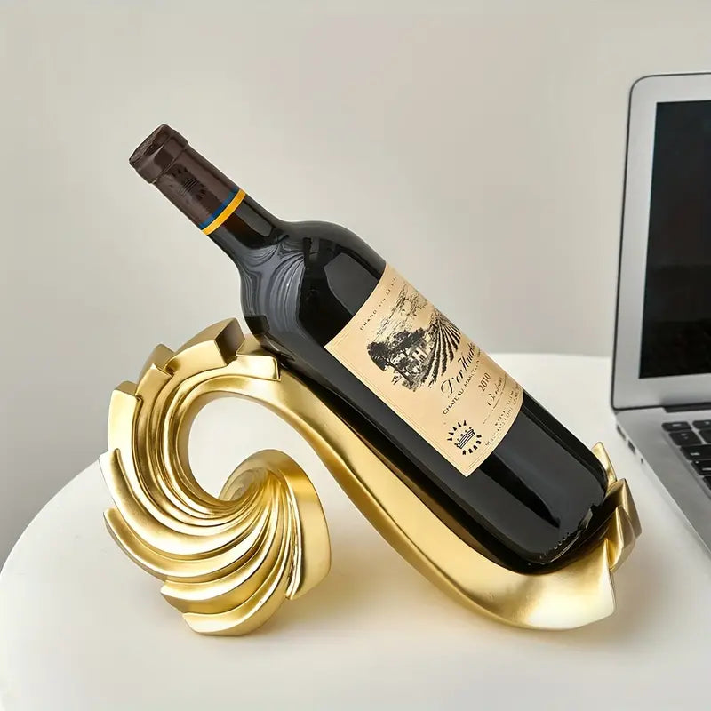 Resin Simple Spiral Wine Rack - Gold