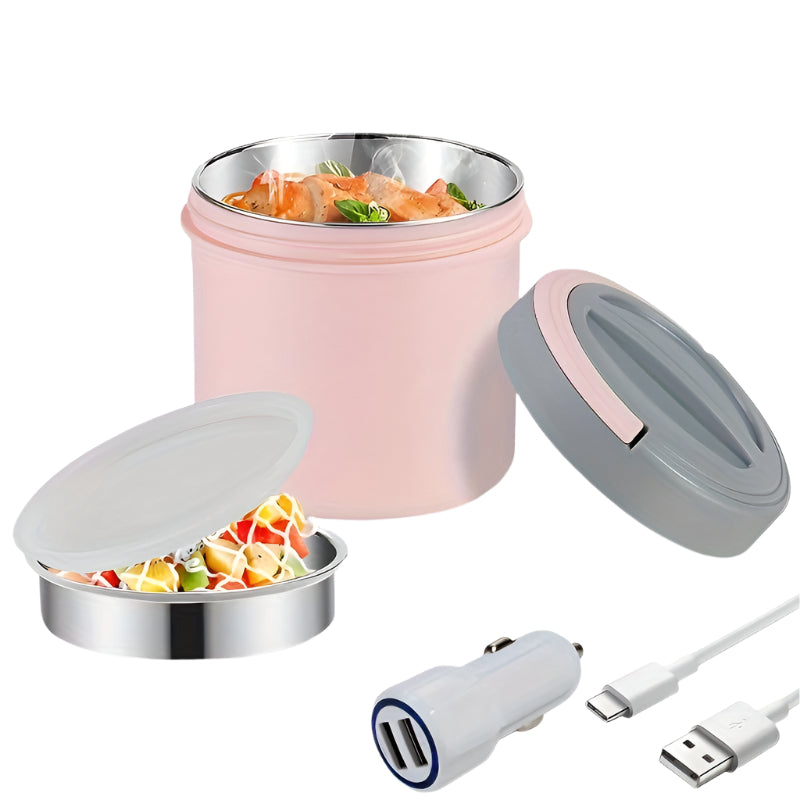 Electric Heated Stainless Steel Lunch Box