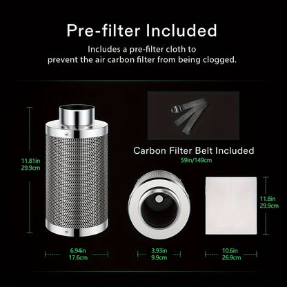 Charcoal Air Filter Odor Control for Grow Tents