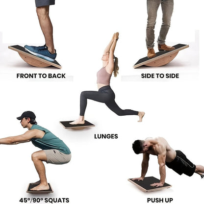 Wooden Balance Fitness Board for Adults