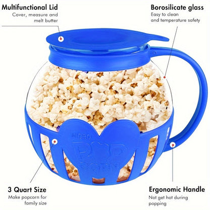Microwave Popcorn Maker Glass Quart