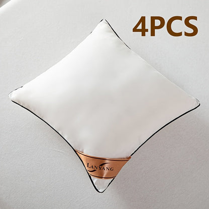 High-Rebound White Throw Pillows Set (4 pcs)