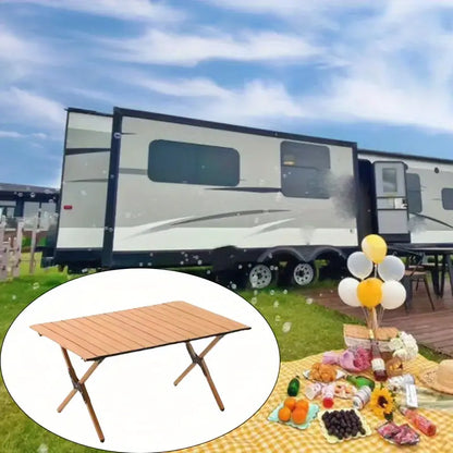 Foldable Roll Camping Table - Portable Outdoor Dining Solution