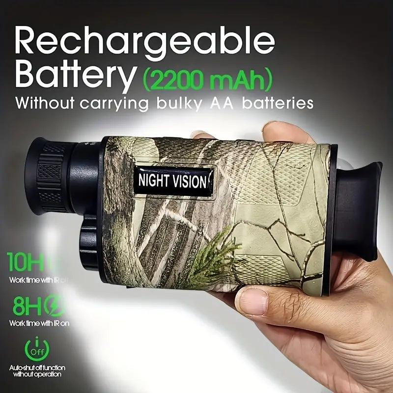 Camo Night Vision Monocular - 8X Digital Infrared Telescope