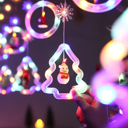 Starry Splendor: Festive Christmas Curtain Lights