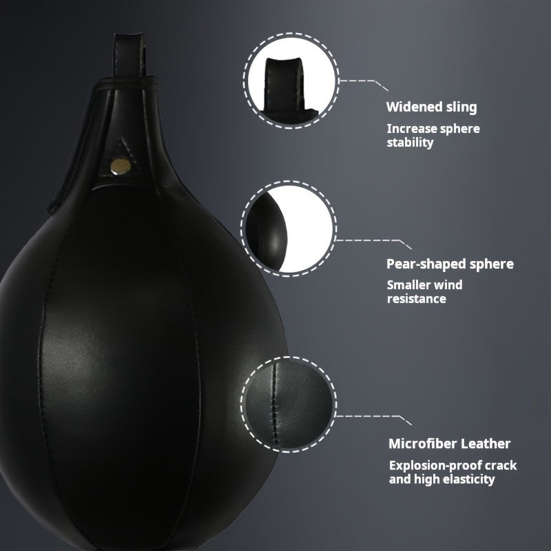 Pear-Shaped Boxing Speed Ball - Hanging Punching Bag(Black)
