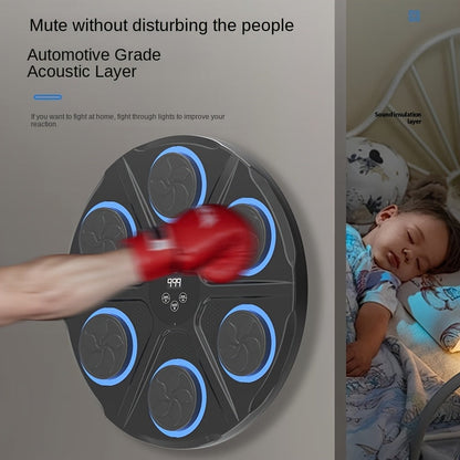 Smart Music Boxing Wall Trainer with Gloves
